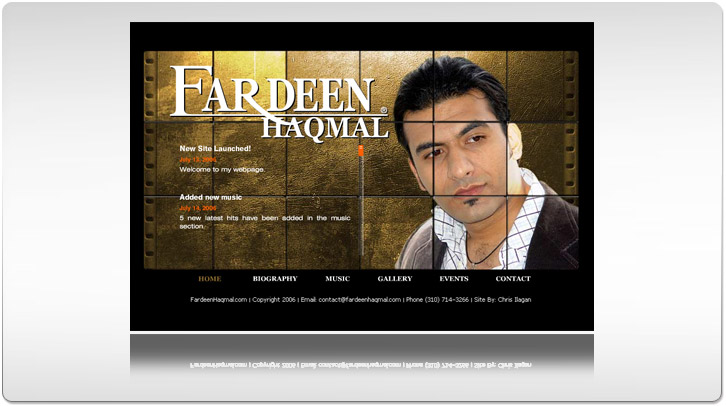 Fardeen Haqmal Music Site by Chris Ilagan