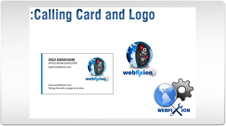 Webfixion Logo And Business Card by Chris Ilagan